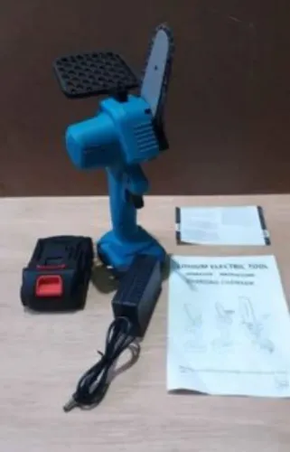 Mini Motosserra Elétrica Portátil Para Poda de Jardins e Galhos.