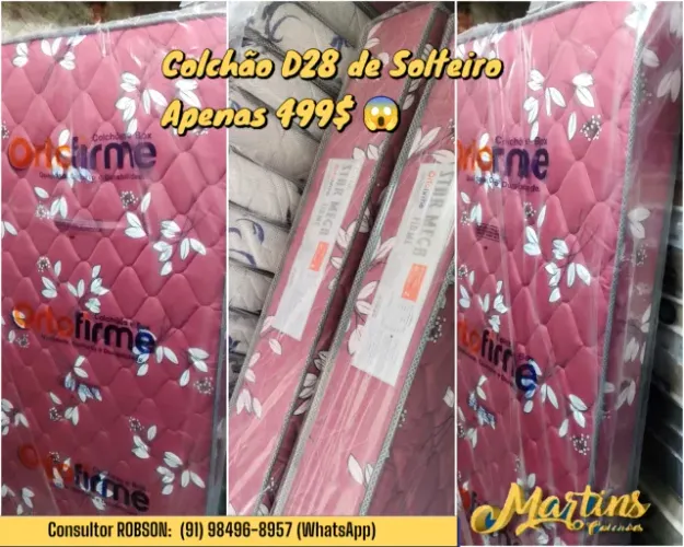Colchão D28 Solteiro de Espuma Faço