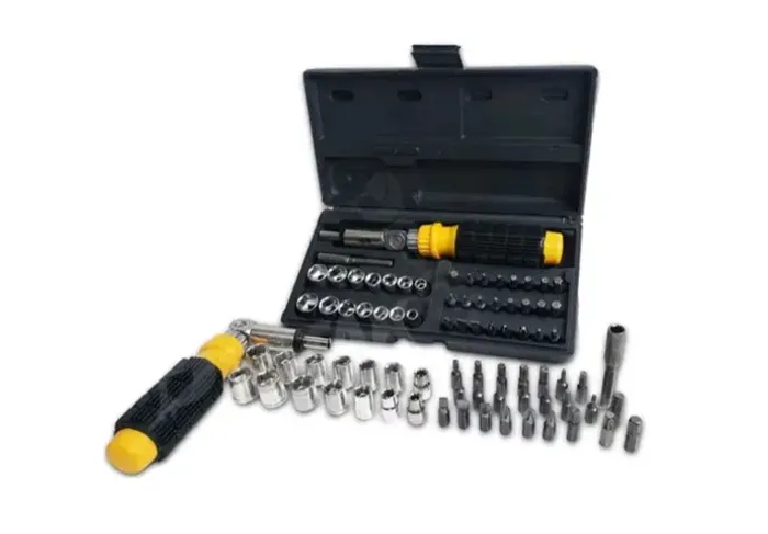 Kit Soquete, Catraca reversível e articulada 1/4" - 41pcs