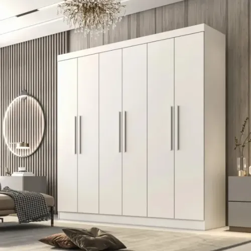 Guarda Roupa Casal 6Portas Compacto 2.07M. Produtos Novos Direto de Fábrica P/Sua Casa