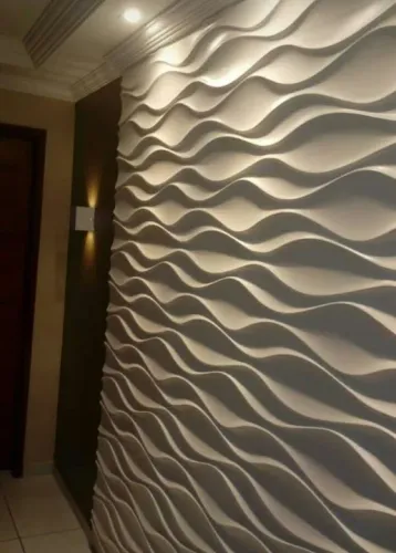 Revestimento 3D Ondulado - gesso 3d