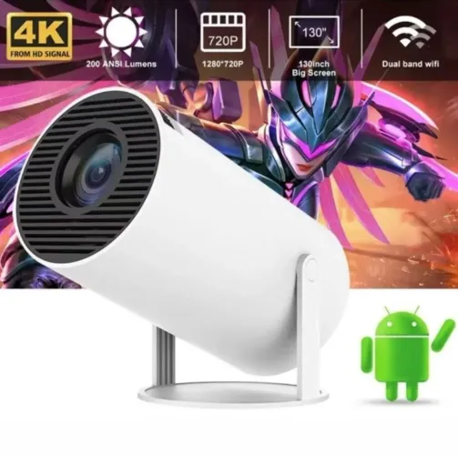 Projetor Portátil 4K com Android