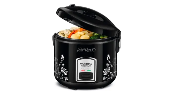 Panela Elétrica De Arroz 700w Pe-44 10 xícaras Preta Mondial 127v