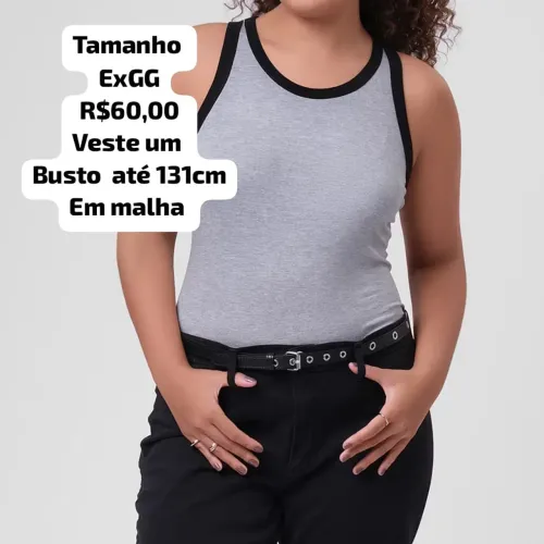 Regata em malha ExGG - Conforto e Estilo!