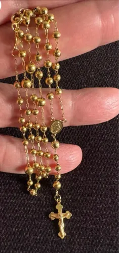 Corrente terço ouro 18k