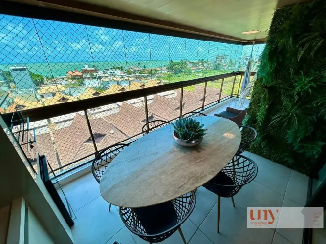 Apartamento porteira fechada com 130 m² e 4 suítes com vista para o mar na Praia do Poço