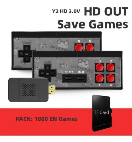 Video Game FD600 1800 Jogos + 2 Controle -Console De Videogame Portátil Usb Wireless Y2
