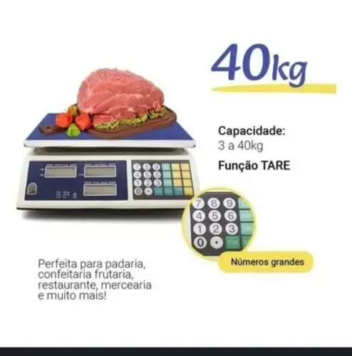 Balança 40kg com bateria interna visor digital novas com garantia