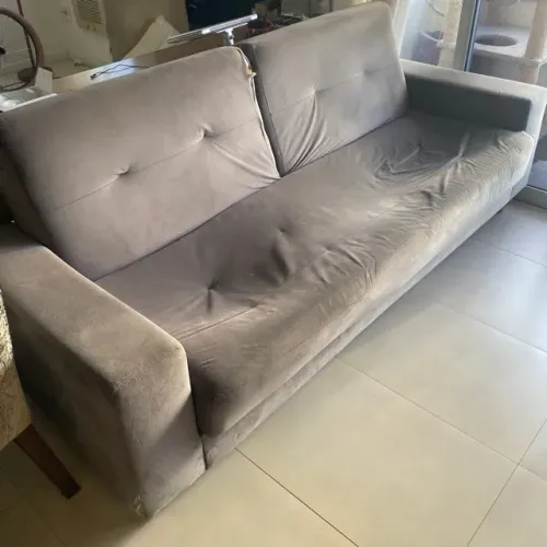 C356 Sofá cama de sala usado indicado para reforma home teather cinema 