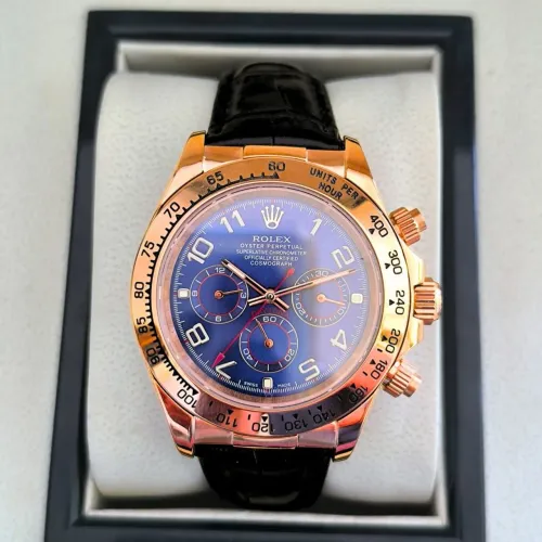 Rolex Daytona Rose Gold Azul - Exclusivo 
