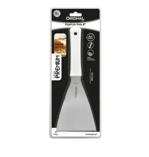 Espátula Reta Original Line 4" Inox Pão Hamburguer Chapa