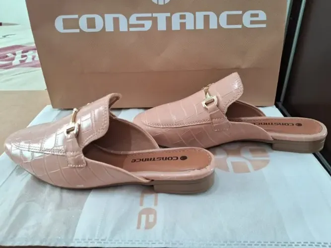 baixou! sapato mule constance nº 34 original e novo, nunca usado! cor rosa lindo!