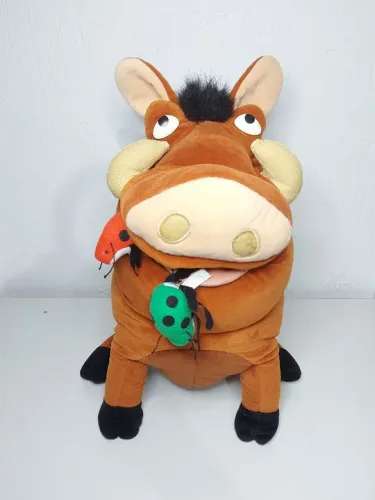 Pelúcia Antiga e Rara do Pumba (Rei Leão) dos Anos 90 Original da Walt Disney