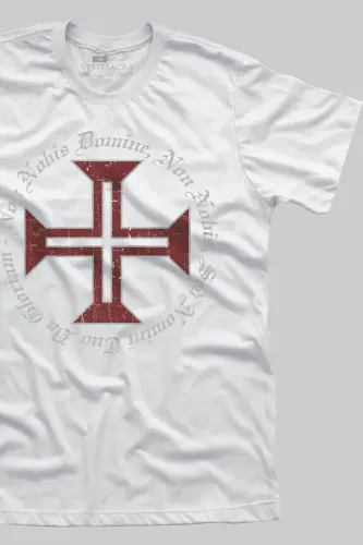 MODA CATÓLICA - Camiseta Ordem De Cristo Branco