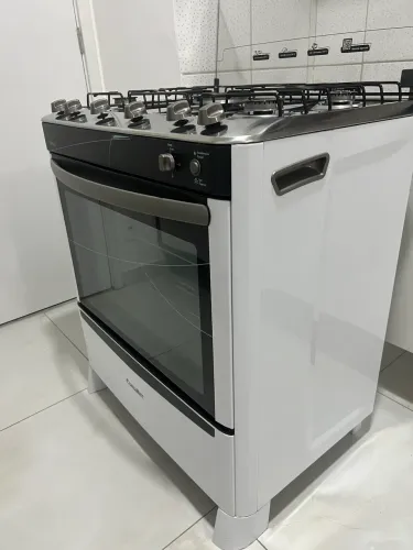 fogão 5 bocas esmaltec branco topázio
