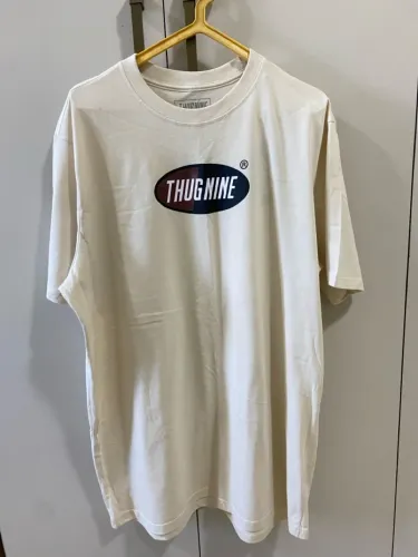 Camisa Thug Nine Merch Bege oversized