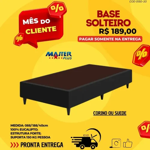 Base box solteiro simples 