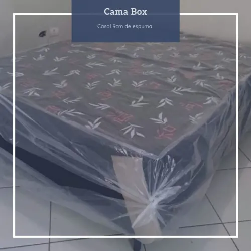 Cama Box Casal 9cm de Espuma