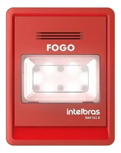 Sinalizador Audiovisual Endereçável Sav 521e Intelbras