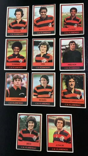 Lote Coleção Cards CR Flamengo 1981 Ping Pong Vintage