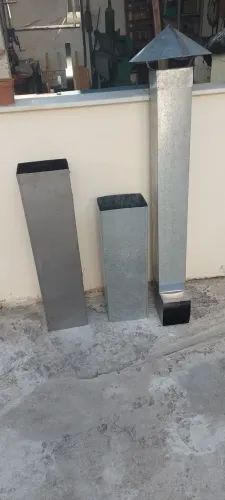 Dutos e chaminé. 