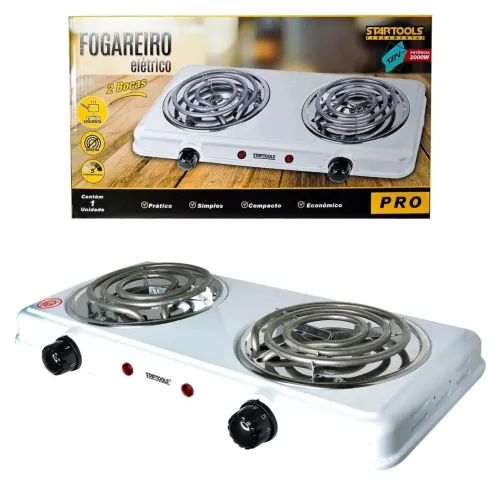 Fogareiro elétrico de 2 bocas 