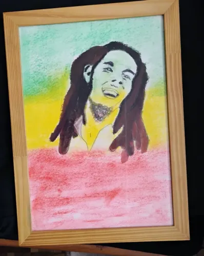 Quadro Bob Marley - Arte em Pastel