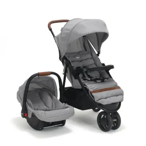 Carrinho de Bebê com bebê conforto - Breeze Cinza - Infanti