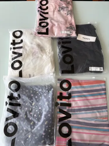 Lote de 5 roupas Lovito 2 vestidos longos 2 shorts e 1 saia Novo!