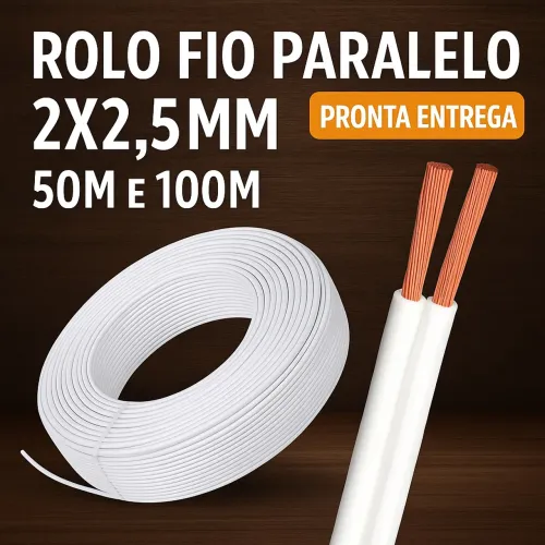 Rolo Fio Paralelo 2x2,5mm - 50m e 100m