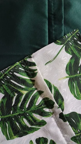 Kit 2 Capas Almofadas Verde e Tropical Folhas