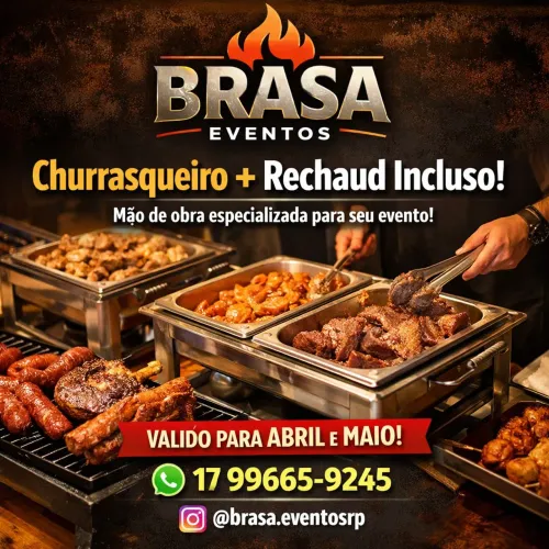 CHURRASQUEIRO COM RECHAUD GRÁTIS