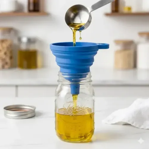 Funil de Silicone Retrátil Dobrável Flexível para Óleo e Líquidos - Produto Novo