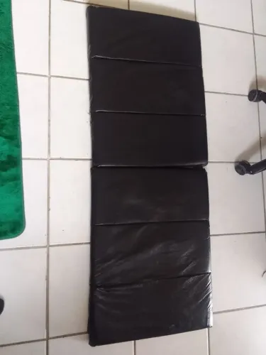 Cabeceira modulada cama de casal preto corino