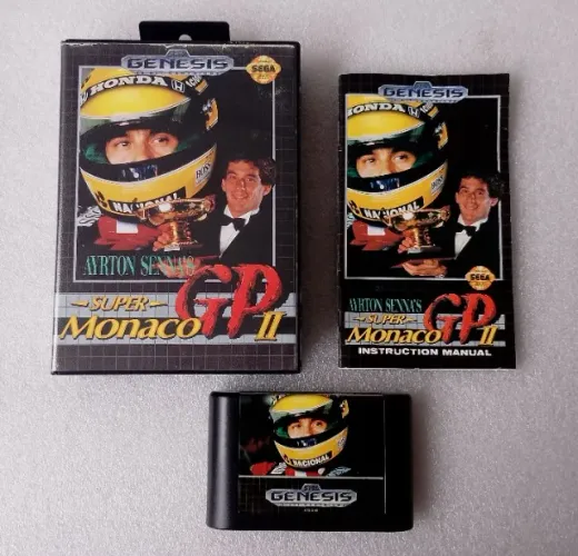 Ayrton Senna Super Mônaco GP II original Americano para Mega Drive