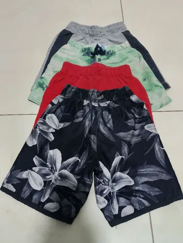Kit 4 bermudas infantis tamanho 3 