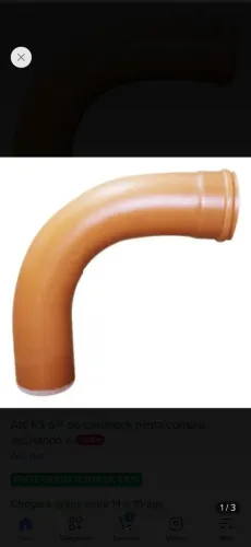 Curva 90 grau ocre 200 mm