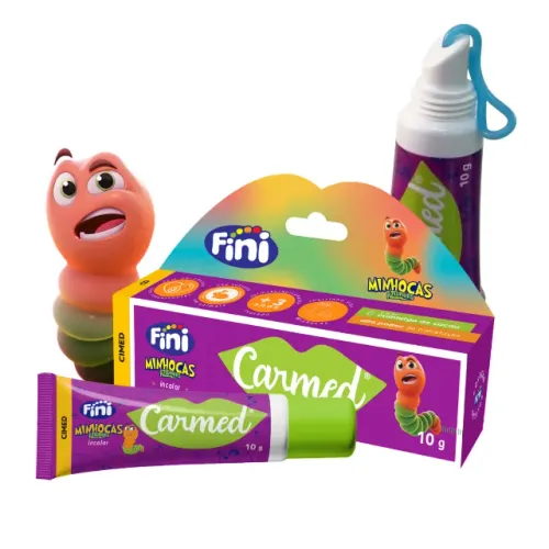 Carmed Minhocas Fini Kit com 11 unidades Hidratante Labial