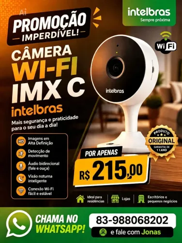 CÂMERA WI-FI IMX C DA INTELBRAS