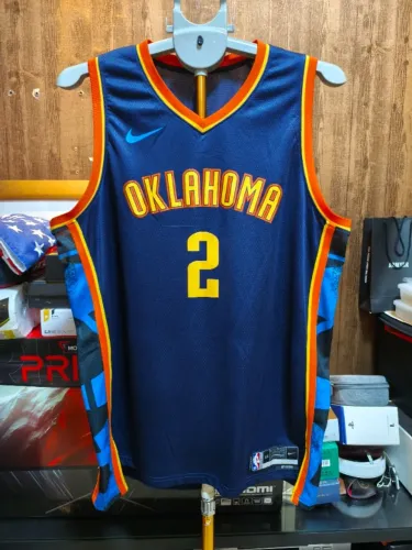Jersey NBA Oklahoma City Thunder City Edition #2 Shai Gilgeous-Alexander Tam GGG