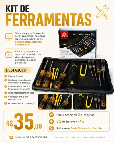 KIT DE FERRAMENTAS - 11 PEÇAS