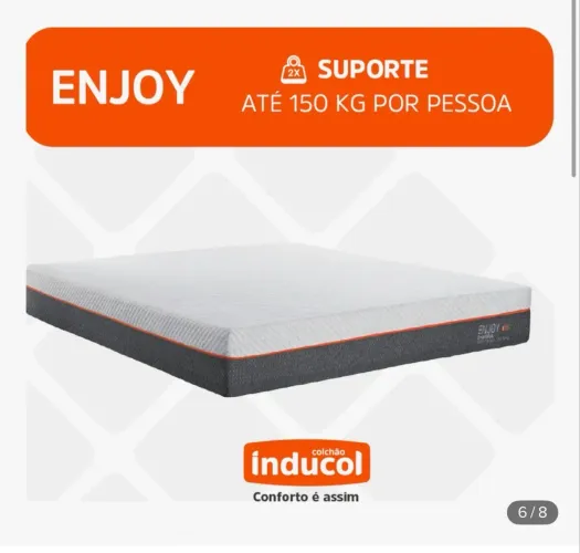 Colchão Queen Enjoy Inducol 158x198cm 25cm Altura 100%espuma