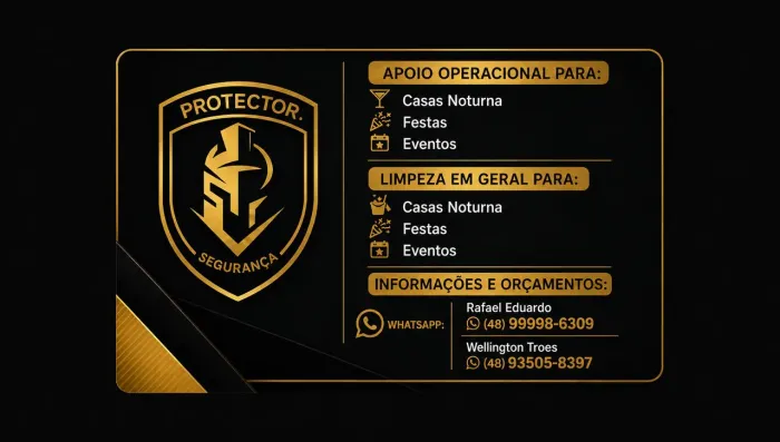 Serviços de apoio Operacional.