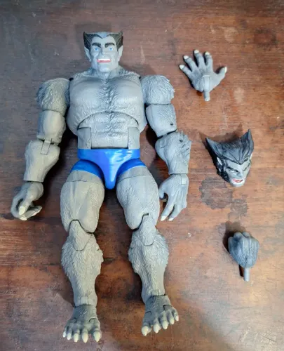 Marvel Legends Fera cinza Retrô (usado). Beast X-Men