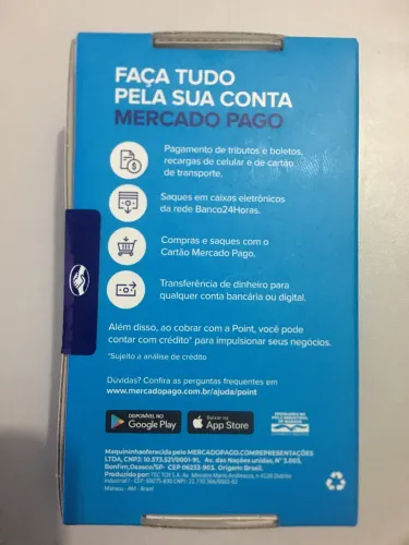 Máquina de cartão mercado pago