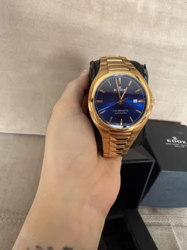 Relógio Suíço Edox Automático - Les Bémonts - Impecável