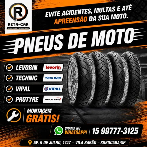 Pneus de Moto Levorin, Vipal, Technic, Protyre Diversas Motos 