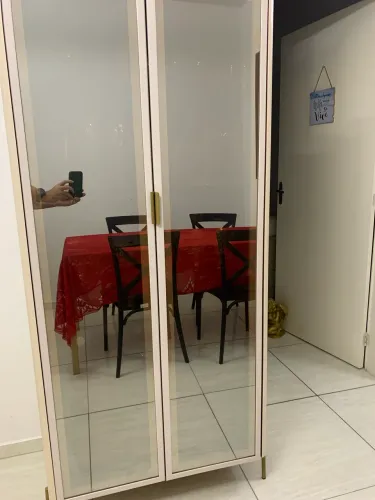 CRISTALEIRA 2 PORTAS LED MDF