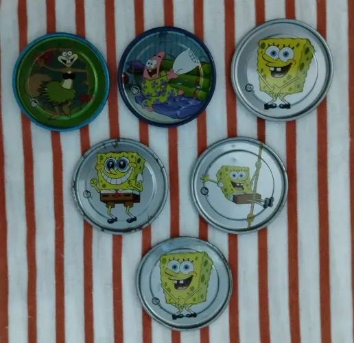 Metal Tazos Bob Esponja - Elma Chips 