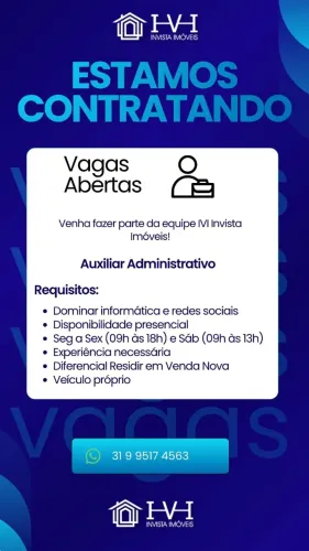 Vaga emprego auxiliar administrativo imobiliária